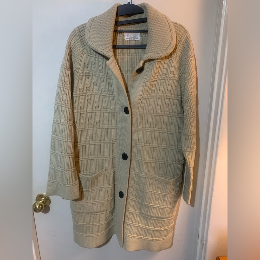 Vintage Rochelle by Serades Los Angeles Long Beige Sweater Size  Medium